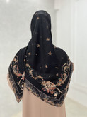 روسری ابریشم ساتن مجلسی وقواره بزرگ