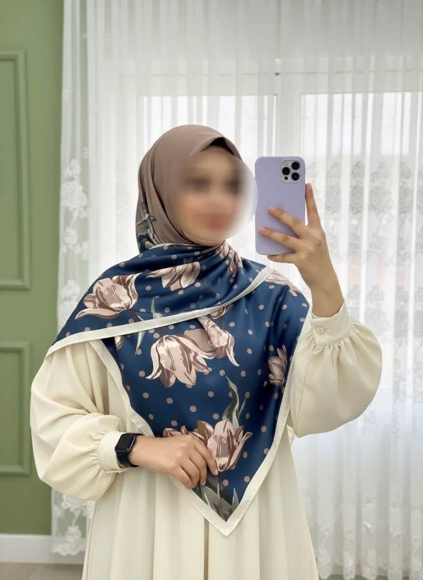 روسری ابریشم ساتن قواره۱۳۵