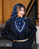 روسری پاپیونی کرپ حریر