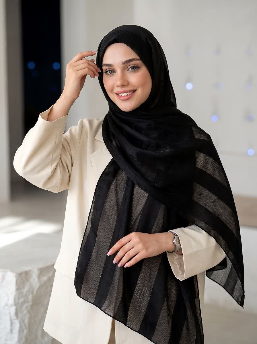 شال ویکتوریا وارداتی مشکی زنانه