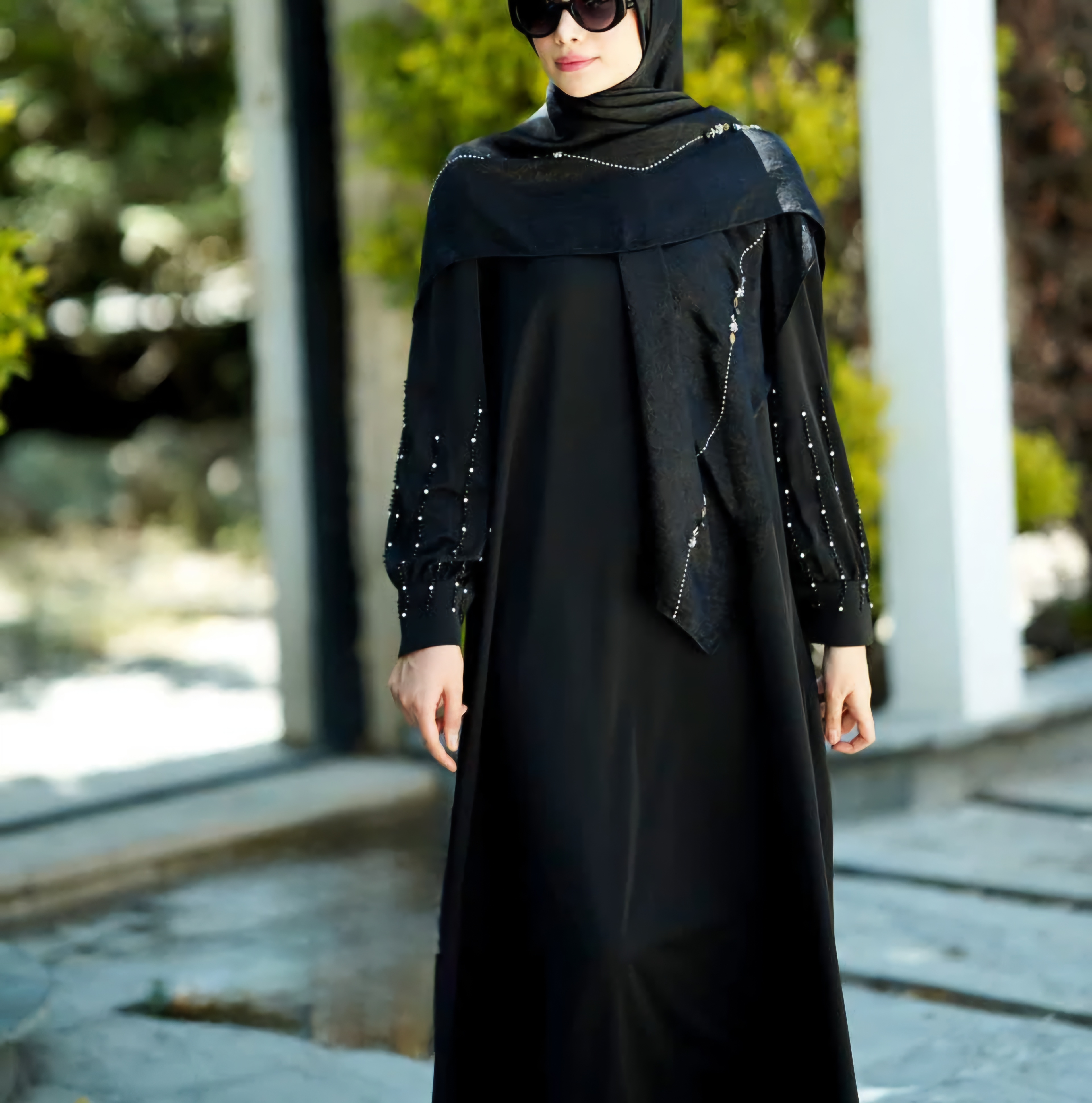 عباجواهردوزی مشکی